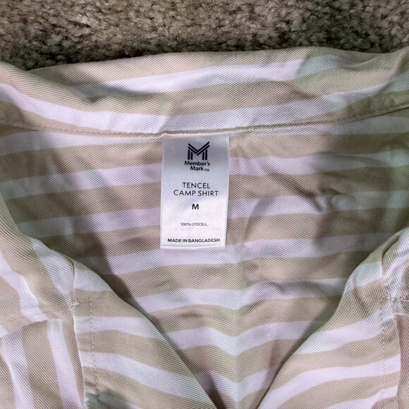 Member's Mark Women's Tencel Camp Shirt Size Medium Striped NWT E910 - Picture 3 of 8
